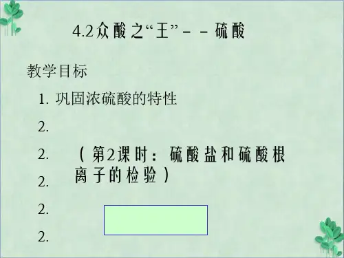 《硫酸盐及硫酸根离子的检验》课件
