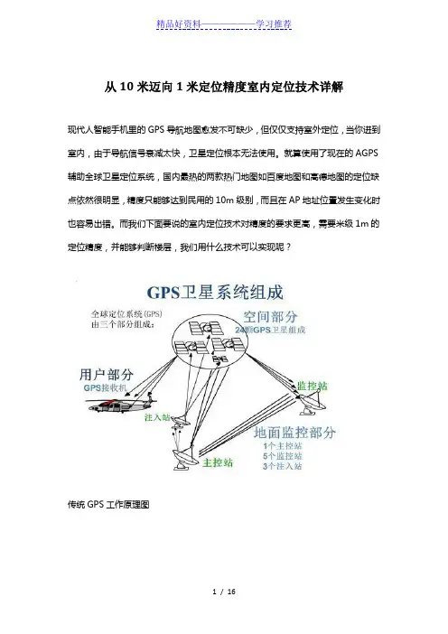 从10米迈向1米定位精度-室内定位技术详解