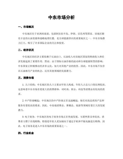 中东市场分析