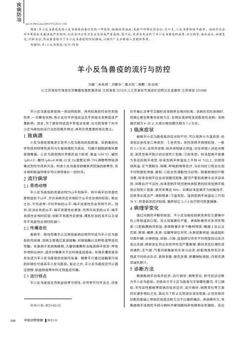 羊小反刍兽疫的流行与防控