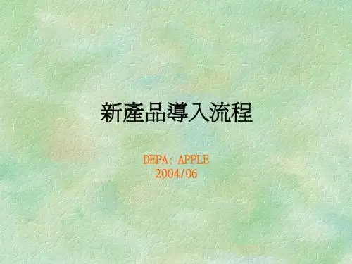 新产品导入流程