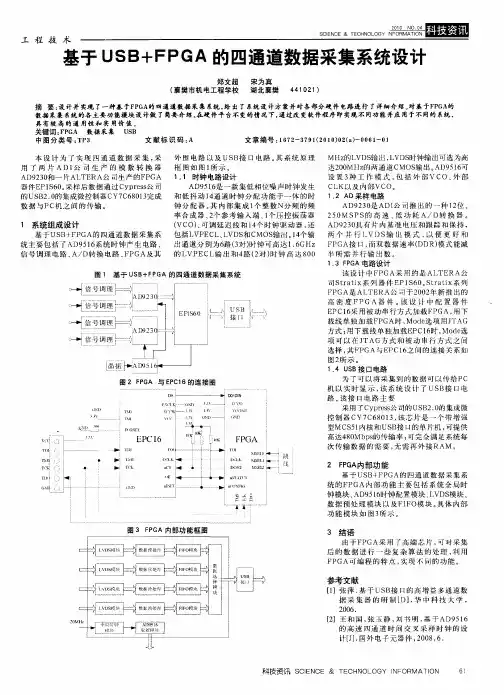 基于USB+FPGA的四通道数据采集系统设计
