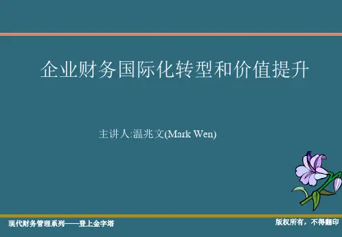 9月15日温兆文-企业财务国际化转型和价值提升