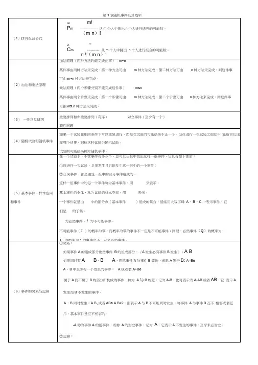 概率论与数理统计公式整理(超全免费版)