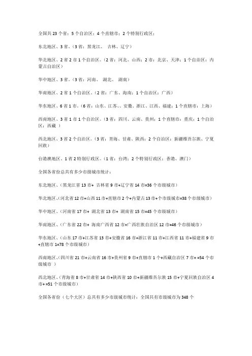 全国省市资料