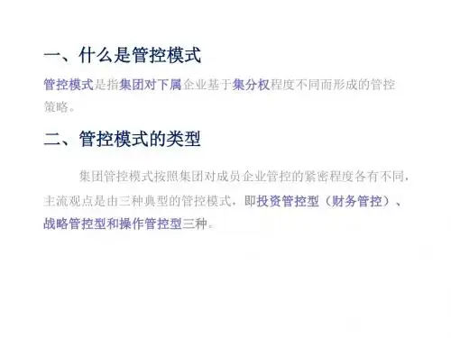 管控模式