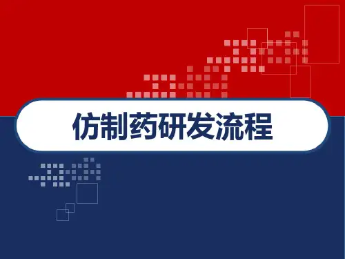 仿制药研发流程 PPT