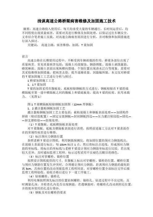 浅谈高速公路桥梁病害维修及加固施工技术