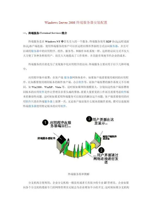 Windows Server 2008终端服务器安装配置