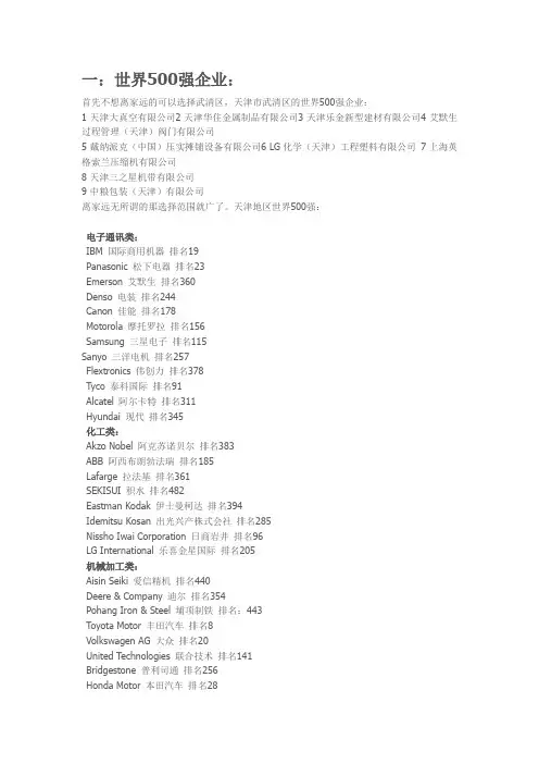 世界五百强