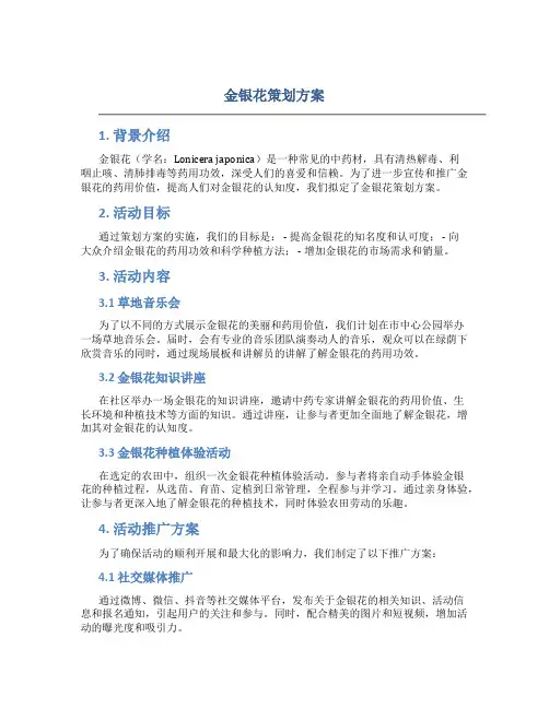 金银花策划方案