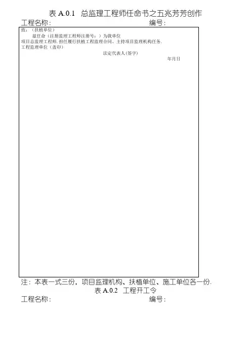 GB50319-建设工程监理规范表格