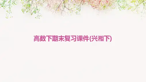 高数下期末复习课件(兴湘下)