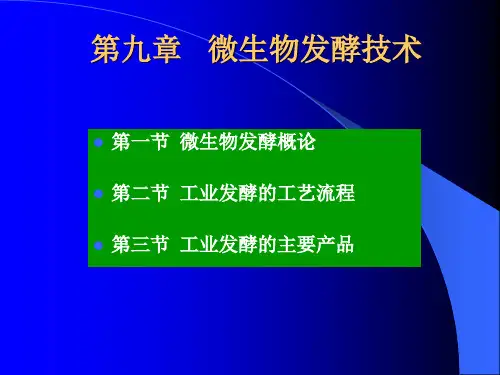 第9章 微生物发酵技术