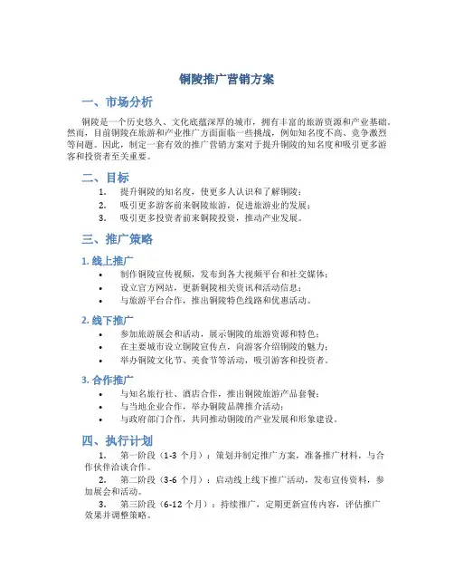 铜陵推广营销方案