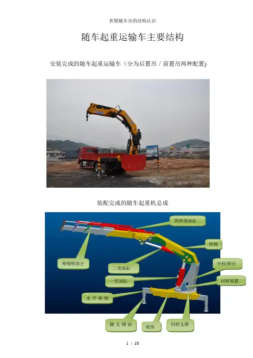 折臂随车吊的结构认识