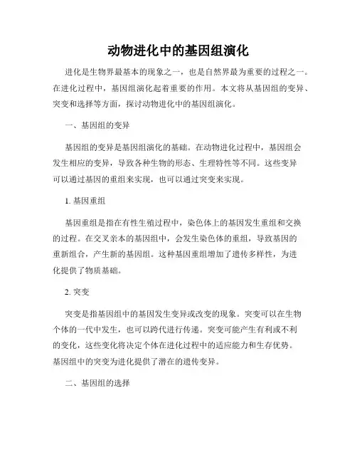动物进化中的基因组演化