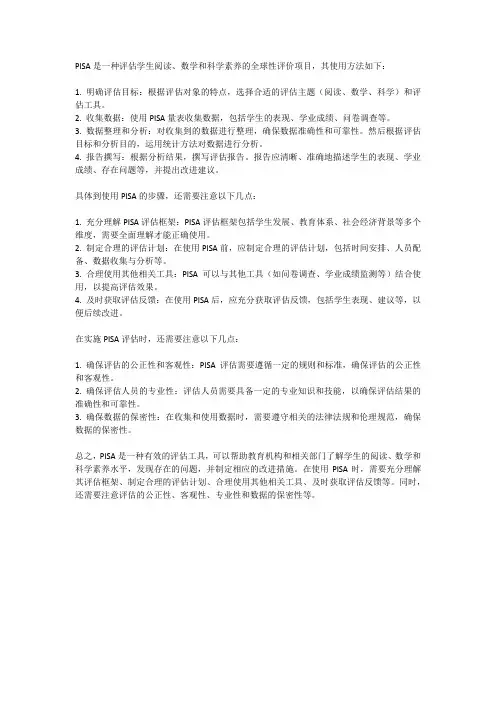 pisa使用方法