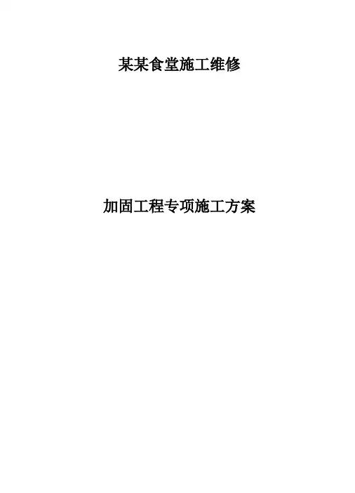 工程加固施工专项方案