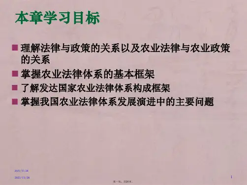 农业经济学第7章__农业法律体系