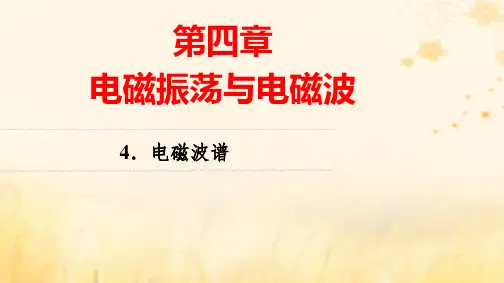 新教材高中物理第4章电磁振荡与电磁波4电磁波谱pptx课件新人教版选择性必修第二册