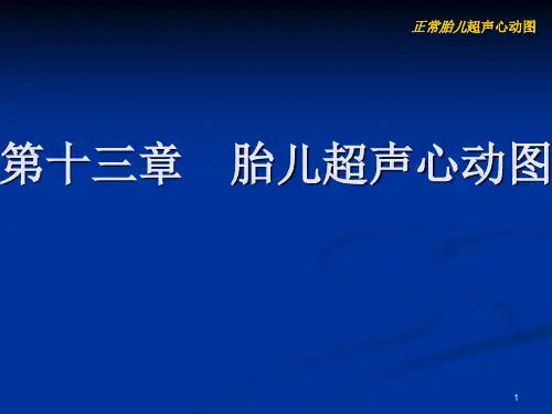 【心脏彩超】3-1-1胎儿正常超声心动图