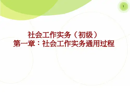 初级社会工作实务全本 ppt课件