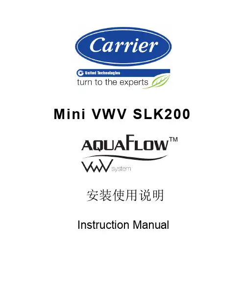Mini VWV SLK200 安装使用说明说明书