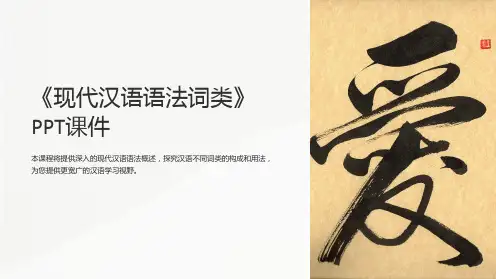 《现代汉语语法词类》课件