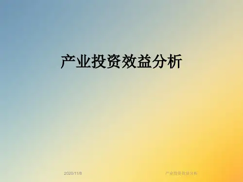 产业投资效益分析