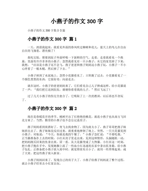 小燕子的作文300字