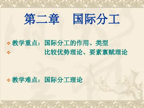 第二章 国际分工案例