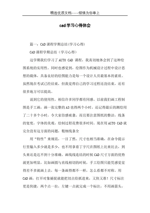 cad学习心得体会(共20页)
