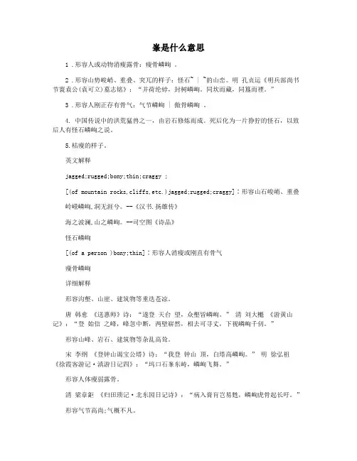 峯是什么意思