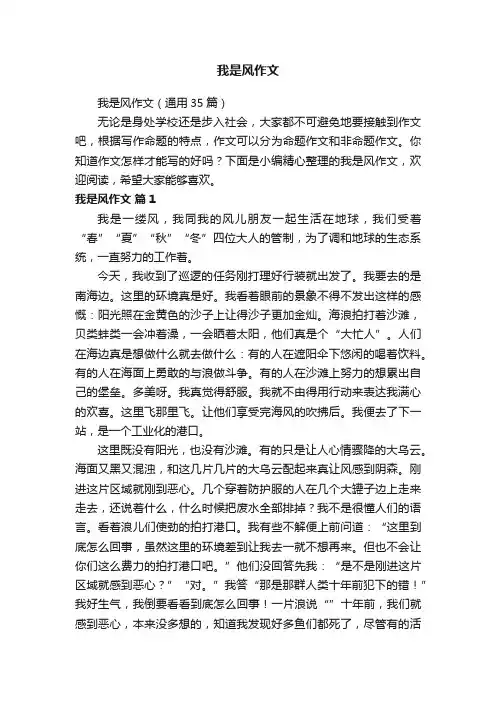我是风作文（通用35篇）