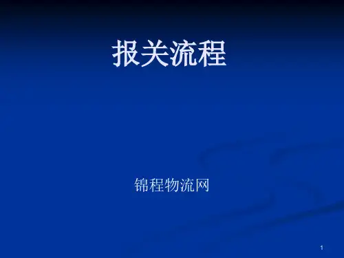 进出口报关流程 PPT幻灯片课件