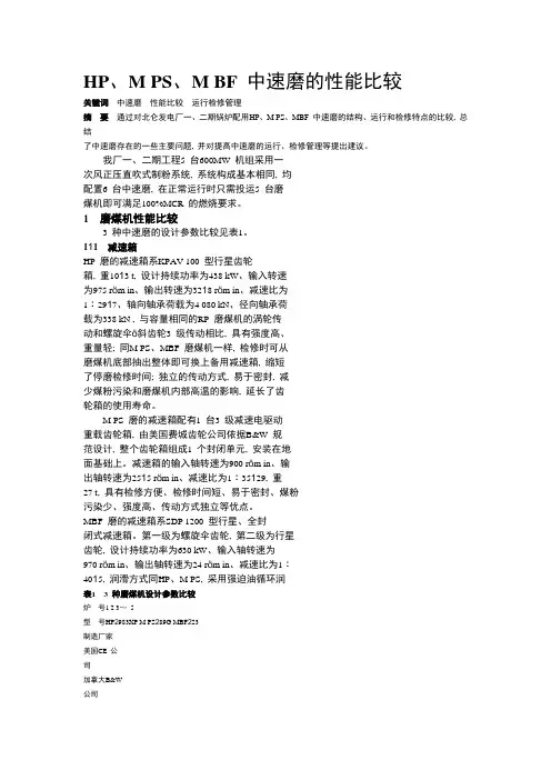 hp rp mps之间的比较