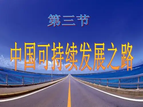 第三节  中国可持续发展之路
