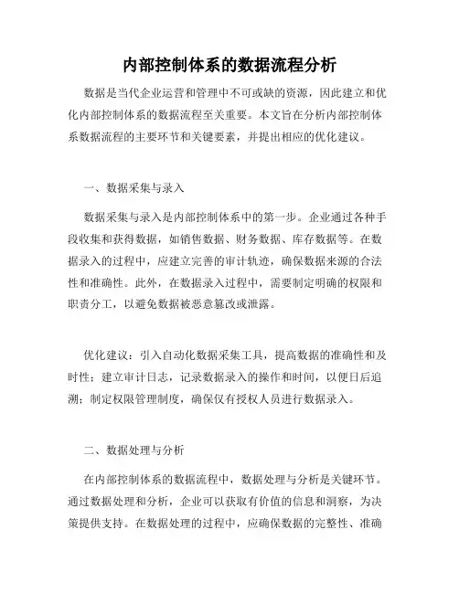内部控制体系的数据流程分析