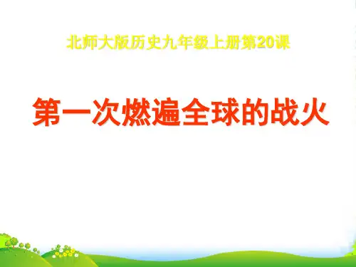 九年级历史上册 第一次燃遍全球的战火课件 北师大