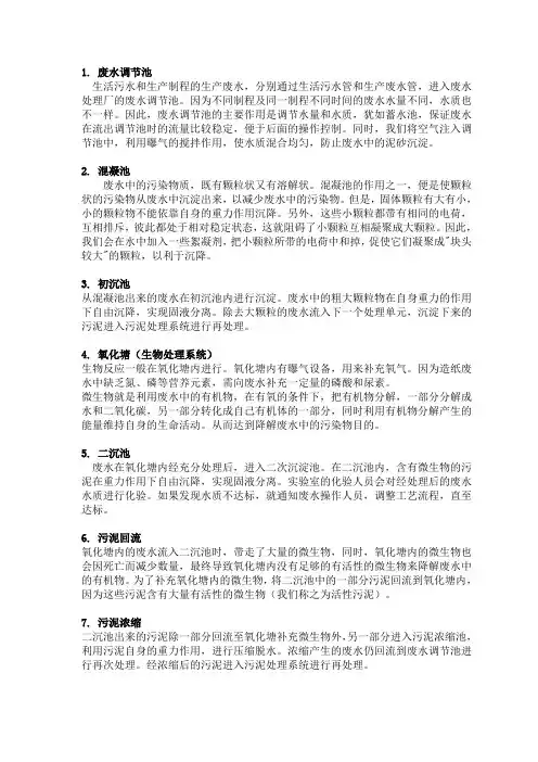 水处理名词解释