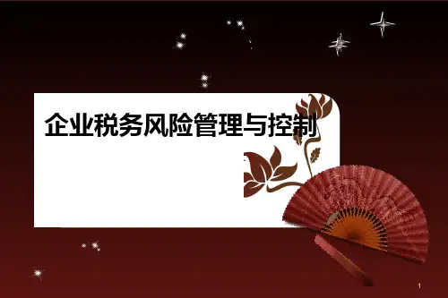 企业税务风险管理与控制PPT课件