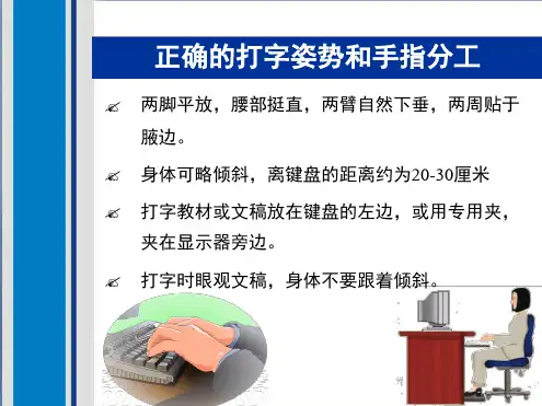 知识讲解正确的打字姿势和手指分工