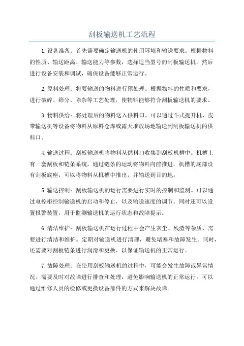 刮板输送机工艺流程