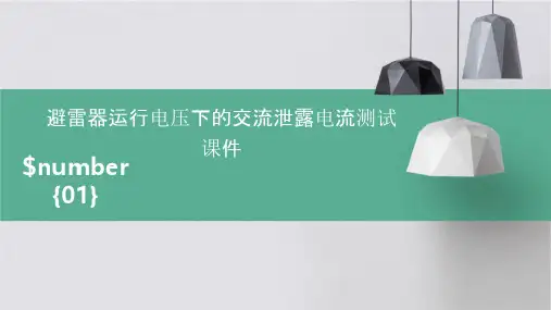 避雷器运行电压下的交流泄露电流测试课件