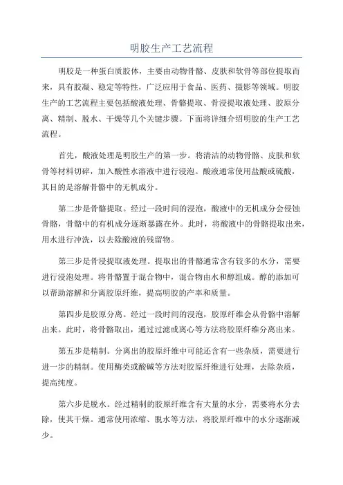 明胶生产工艺流程