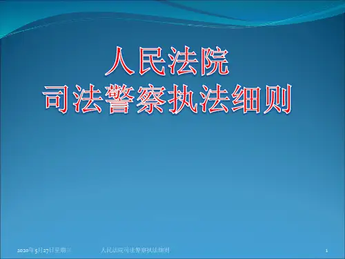 人民法院司法警察执法细则