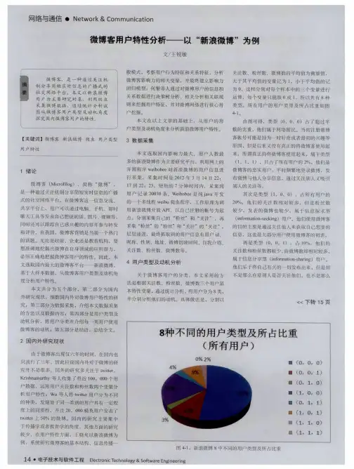 微博客用户特性分析——以“新浪微博”为例
