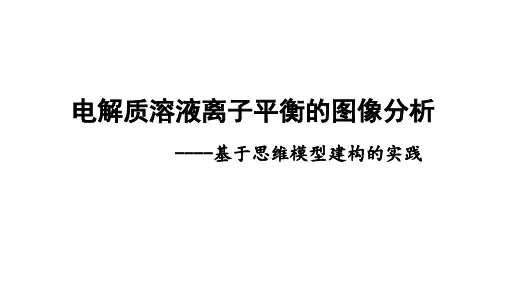 2022-2023高考化学电解质溶液中离子平衡的图像分析