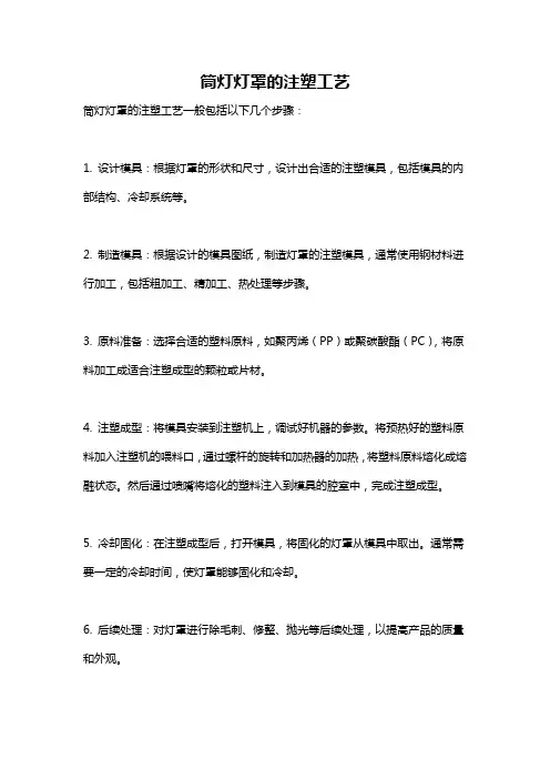 筒灯灯罩的注塑工艺
